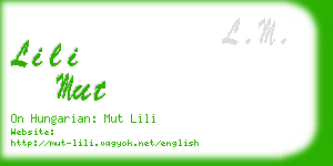 lili mut business card